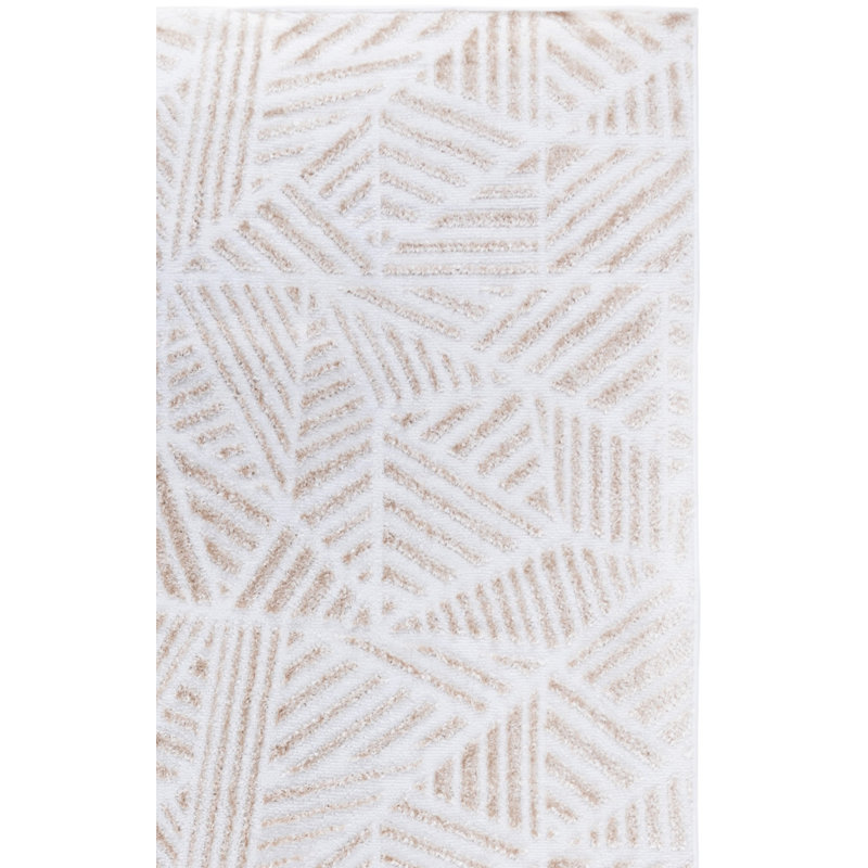 Tapis ivoire / gris Maya 116, Tapis de couloir 2 pi x 8 pi