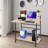 31.5" 3-Tier Rolling Computer Desk Modern Simple Computer Desk Flexible Home Office Desk Anti-Slip Free Standing-1042422742-1042422747
