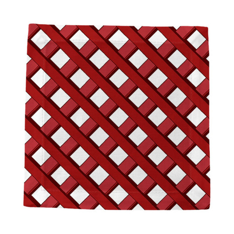 Cotton Blend Square Napkins, Red