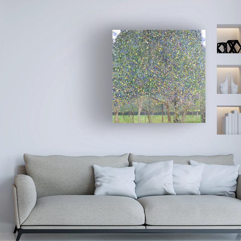 "Klimt Multicolor Paysages II" par Gustav Klimt sur toile, H 18 po x l 18 po