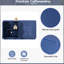 Buffet bleu marine avec tablettes réglables pour espaces fonctionnels, détails géométriques, détails décoratifs