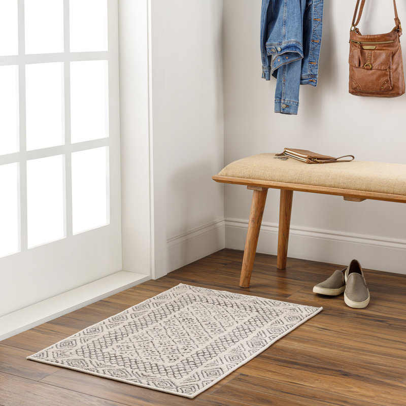 Calvo Light Beige/Charcoal Area Rug, Rectangle 2' x 2'11"