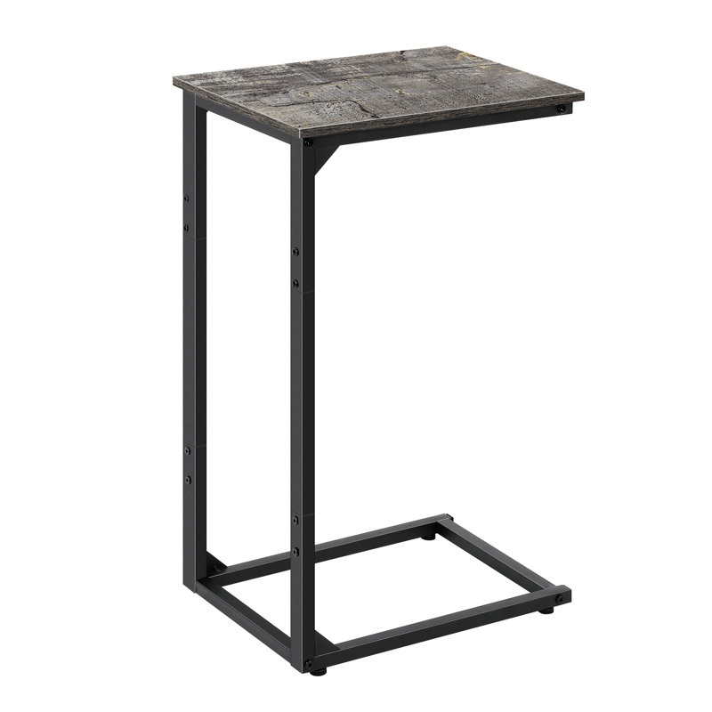 Simple C-Shaped Side Table Gray