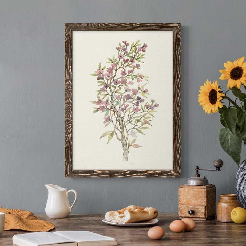 «Twig Study I», reproduction d'art sur toile, Encadré de bois de noyer, H 20 po x l 24 po x P 1 po