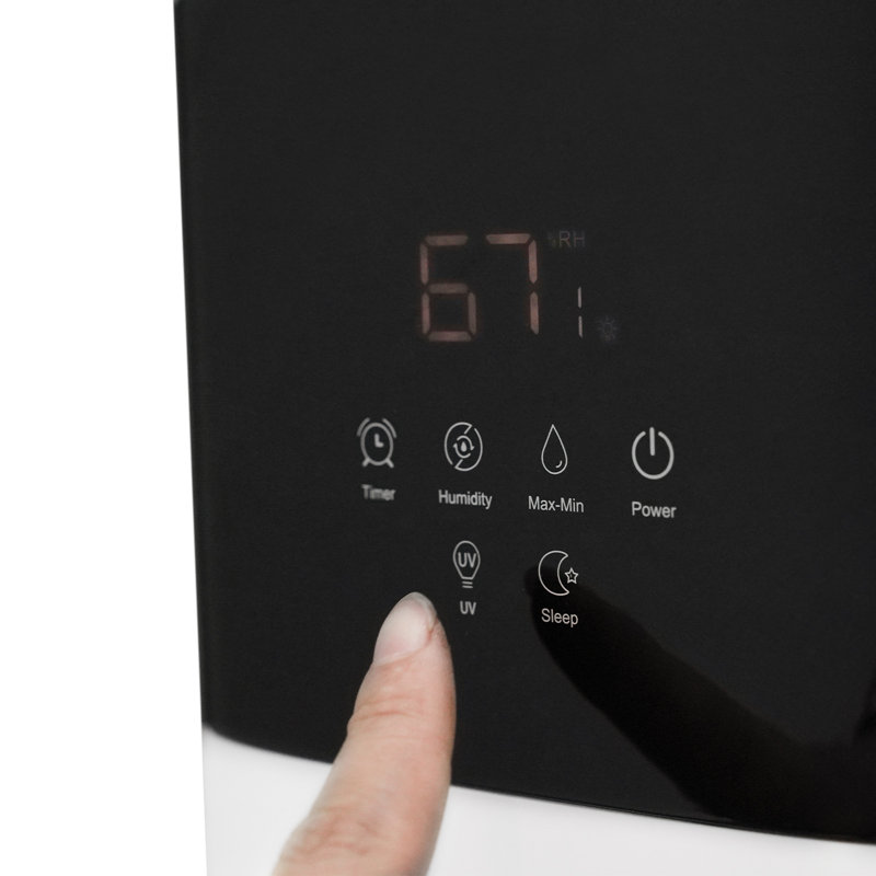 8L Ultrasonic Cool Mist Humidifier With Remote Control And LED Display, Quiet Top Fill Air Humidifier For Bedroom, Office, And Home