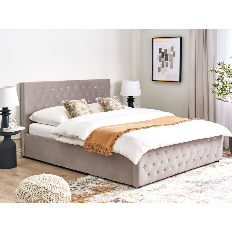 Aylene Upholstered Ottoman Storage Bed, Super King