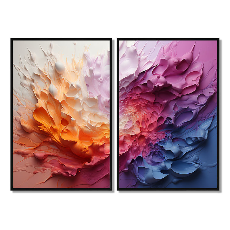 «Colorful White Rainbow Spiral I», reproductions d'art traditionnel sur toile, Noir, H 36 po x l 48 po
