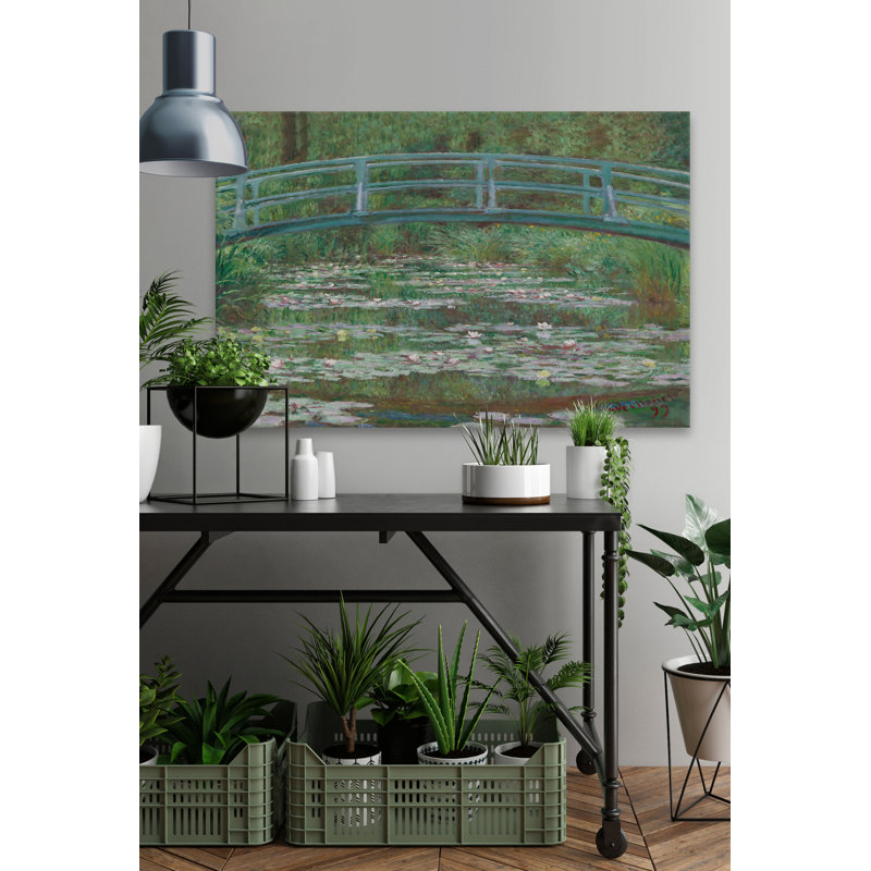 "Bridge over a Pond of Water Lilies", reproduction sur toile tendue, H 8 po x l 12 po