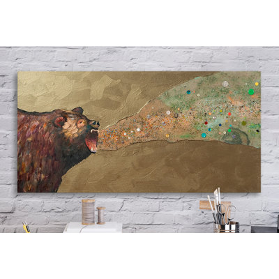 " Grizzly Growl " by Eli Halpin Painting Print