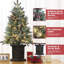 2Pcs 3 Ft Pre-Lit Christmas Tree, Artificial Christmas Trees with Base, Xmas Trees with 78 LED Lights