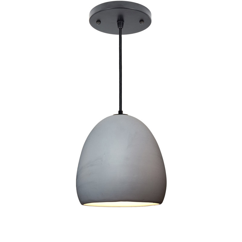 Clay 1 - Light Pendant, Black Fabric, Matte White, No