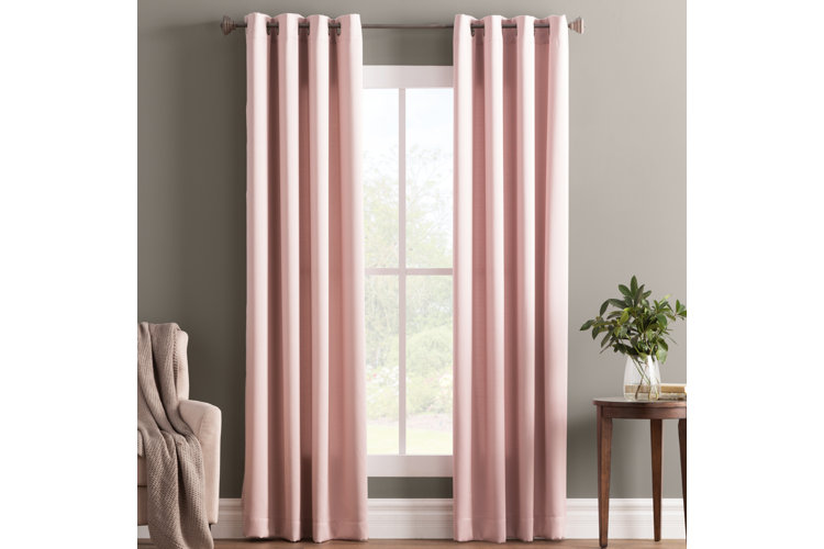 Solid Room Darkening Thermal Grommet Single Curtain Panel