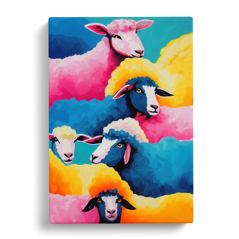 Sheep - Wrapped Canvas, 50cm H x 35cm W x 3cm D