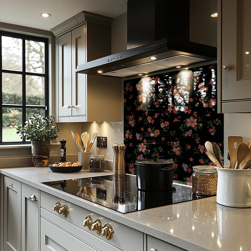 Beautiful Flowers Splash Back, 50cm L x 60cm W