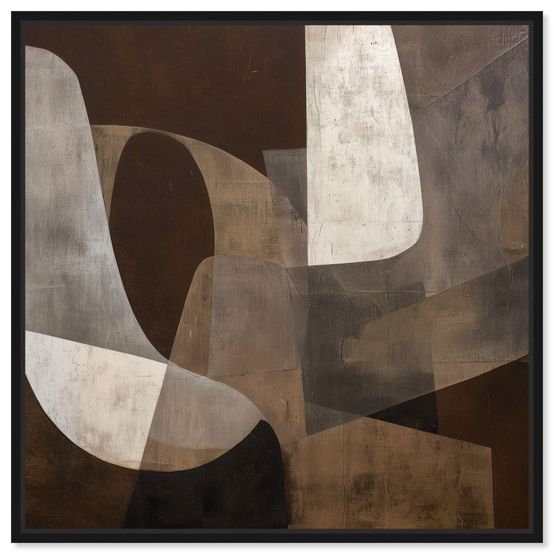 "Fossil Layers III", impression sur toile encadrée par Art Remedy, cadre noir, 20 x 20, H 21 po x l 21 po, Black Frame