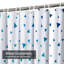 Light Green Abstract Angle Backdrop Blue Shower Curtain with 12 Hooks-1210944719