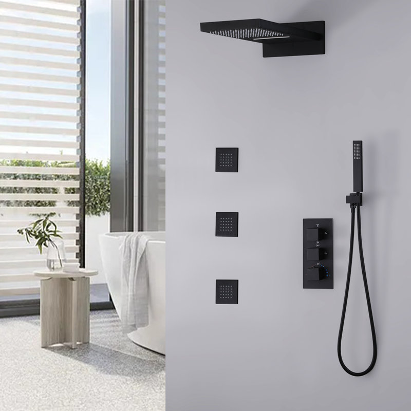 All-In-One Kit with Rough in-Valve, Matte Black