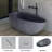 65.16'' x 33.27'' Freestanding Soaking Solid Surface Bathtub