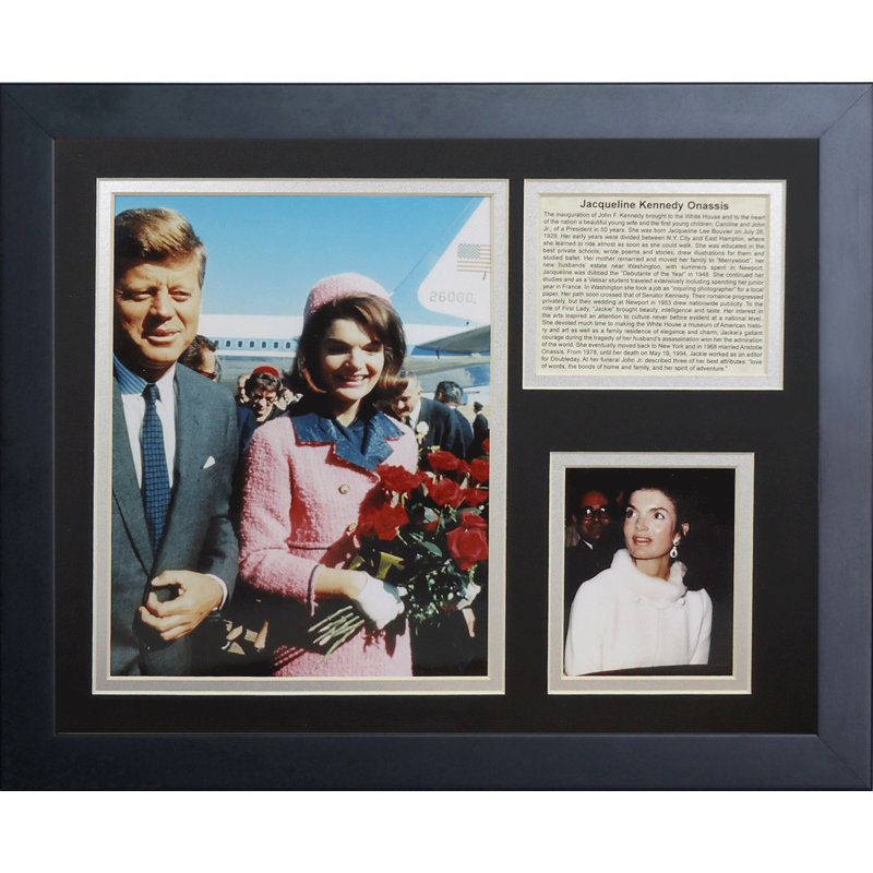 Jackie kennedy-onassis, reproduction de photo encadrée