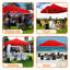 Abri instantané commercial Pop Up Tent - tente imperméable en polyester avec sac de transport à roulettes (Noir)-57390879
