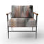 Fauteuil d'appoint rembourré rose et rose-810729985
