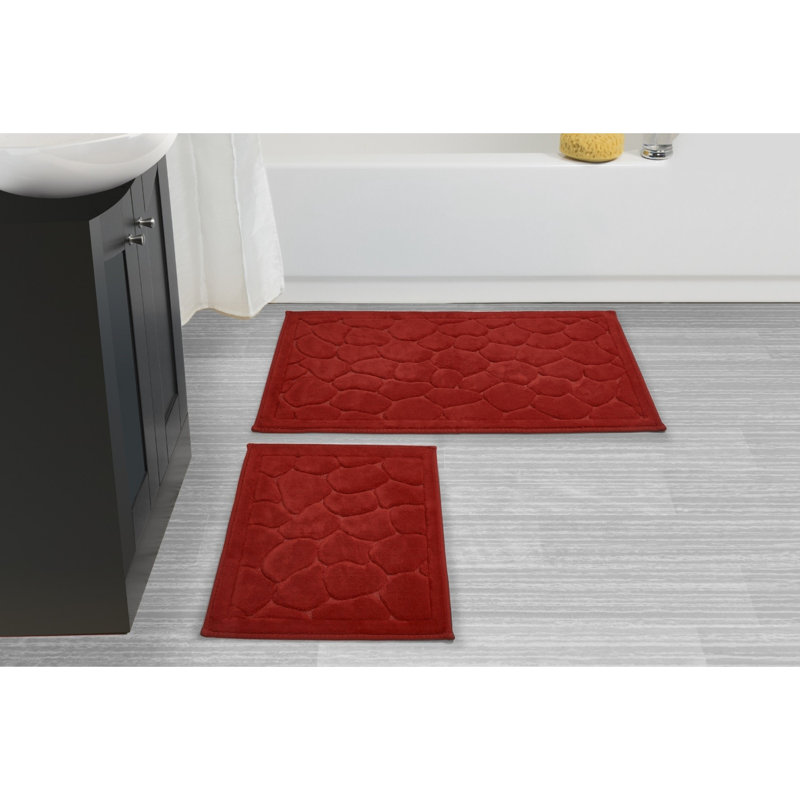 Non-Slip Bath Rug, Red