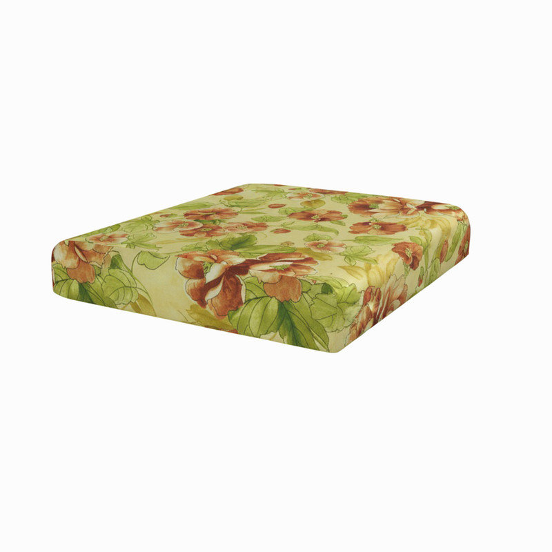 Coussin de remplacement pour repose-pieds d'extérieur Sunbrella, Petra brun clair floral
