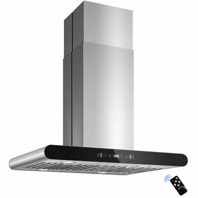 36 inches Island Ceiling Mount Range Hood Stainless Steel