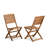 5 Piece Patio Garden Table Set Includes a Rectangle Outdoor Acacia Wood Dining Table and 4 Folding Side Chairs, 36x66 Inch, Natural Oil-1271075913