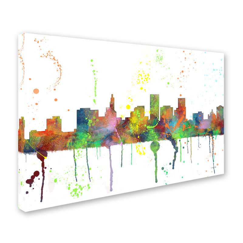 « st paul minnesota horizon mclr-1 », reproduction d’art sur toile tendue, H 22 po x l 32 po x P 2 po