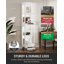 Vitrine 67 po en verre moderne avec tablettes réglables, lumières DEL RVB et télécommande, solution de rangement pour petits espaces-2014152624