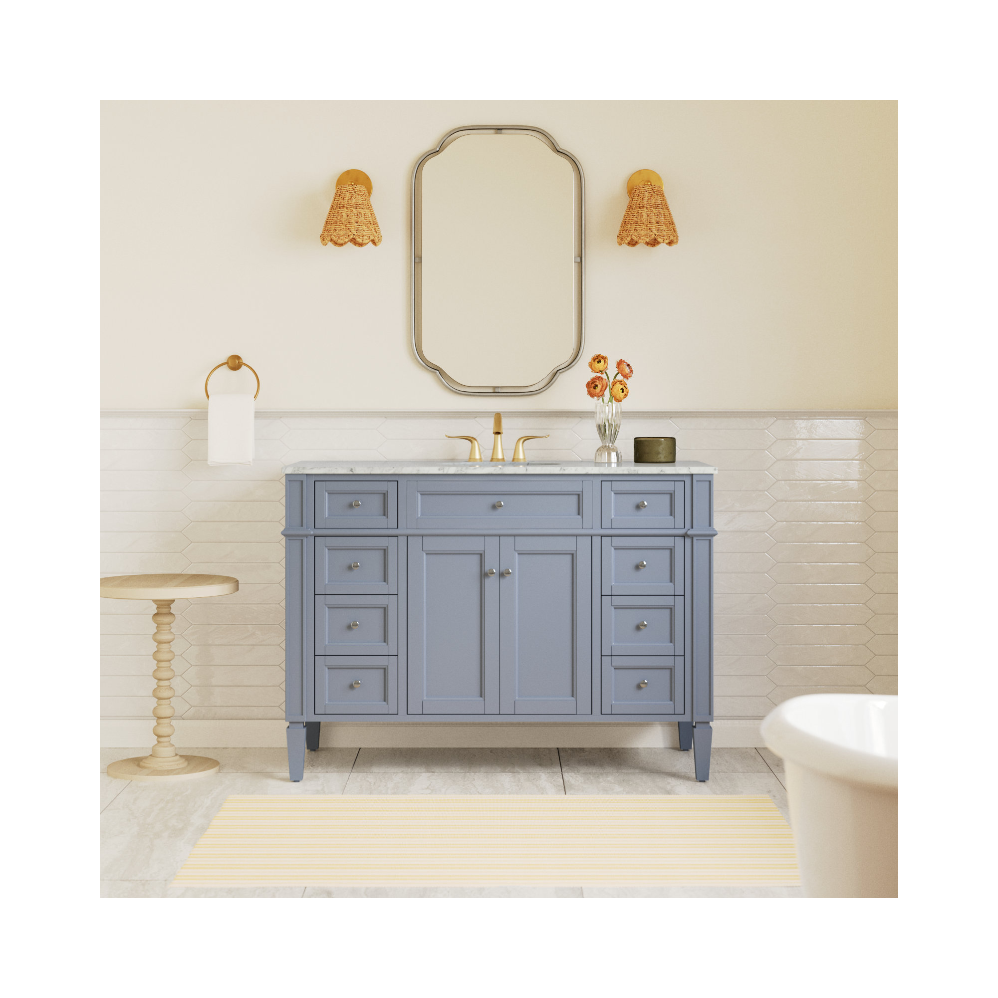 Rivers 48'' Single Bathroom Vanity, Gray