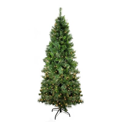 7.5 ft Pre-Lit Medium Mixed Cashmere Pine Artificial Christmas Tree - Clear Lights -  Northlight Seasonal, Z84647