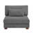 Maelina Upholstered Gray Corduroy Armless Chair with Pillow Back, Single Chair Module Part For Sectional Sofa-107627215