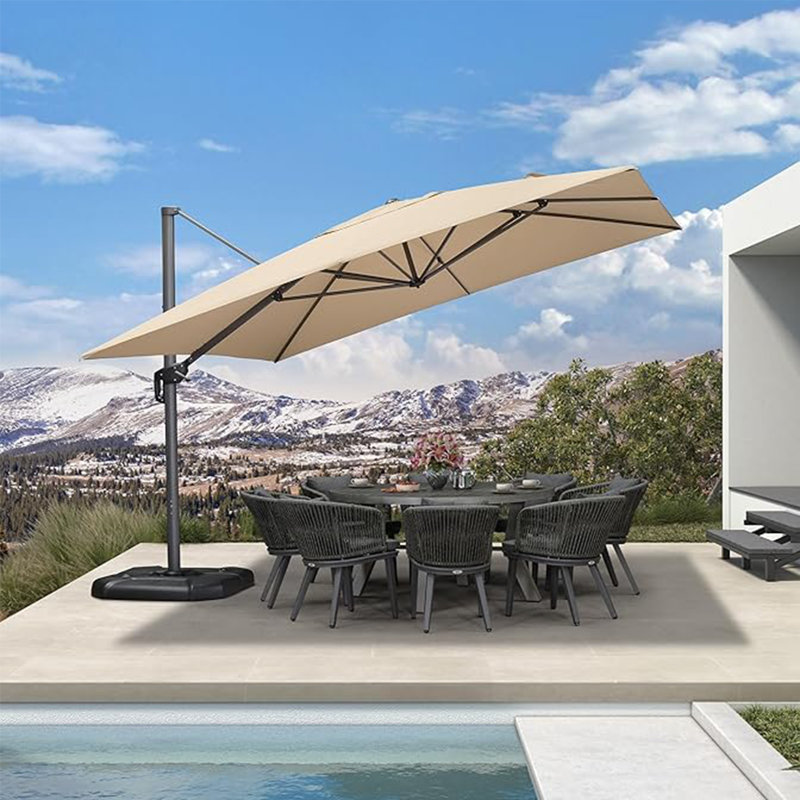 Gartman 3.5m Square Cantilever Parasol, Beige