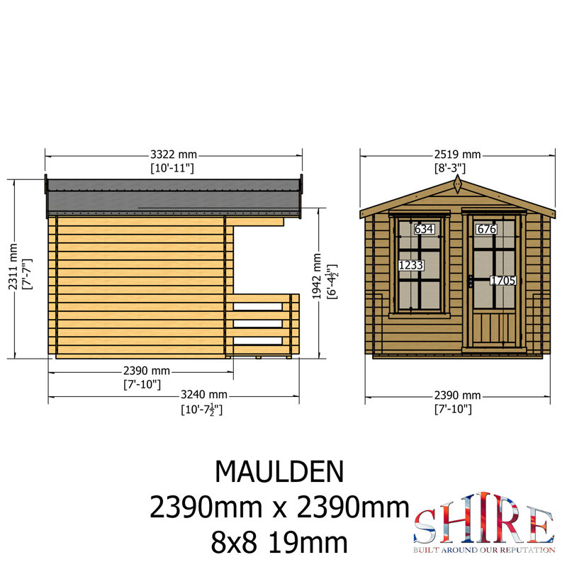 Poitras 8 x 11 Ft. Tongue & Groove Log Cabin, Yes