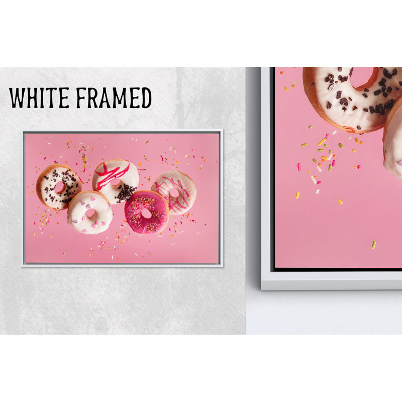 Impression sur toile: Donuts roses, décor de cuisine, 1P, 23,7 po H x 31,6 po l