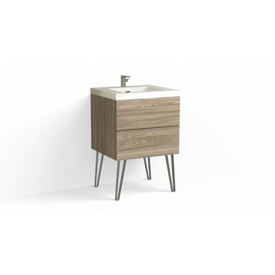 Avila 24" W Freestanding Single Bathroom Vanity with Dawson Leg