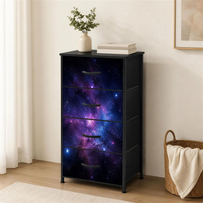 Commode 4 tiroirs pour chambre à coucher petite galaxie Star Sky
