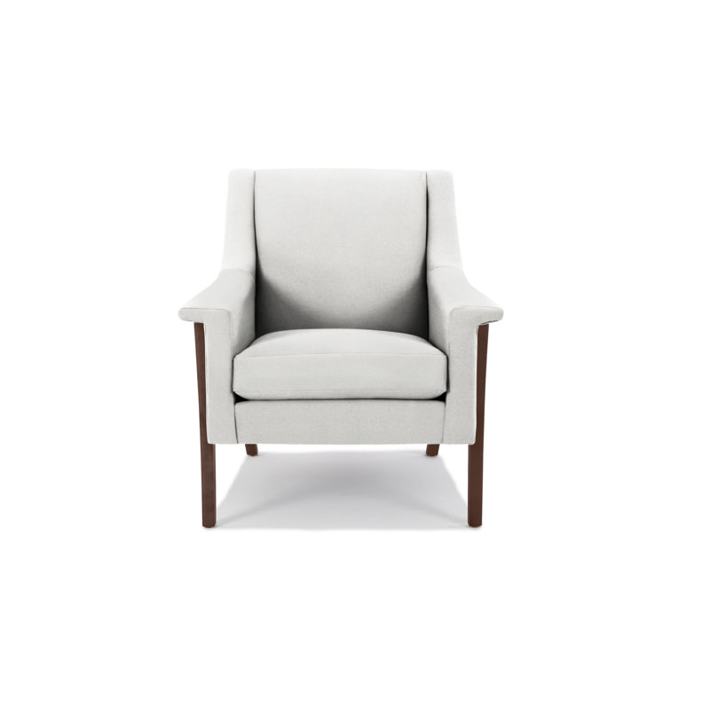 Fauteuil Arlo, Noyers, Mélange de polyester neige