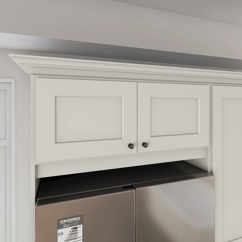 Armoire de cuisine en bois massif prête à assembler, H 12 po x l 36 po x P 12 po, Crème Shaker