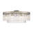 Ciara 9-Light Semi Flush Light in Peruvian Silver with Hammered Water Glass