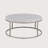 Marthony Zaidee Round Coffee Table in Natural Marble Top and Nickel