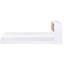 Lit simple avec tête de lit en bois naturel et porte coulissante sans bibliothèque-826552714