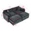 Canapé-lit en chenille moderne avec repose-pieds-1006864266-1006864278