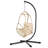 Without Stand Swing Egg Chair  Indoor Outdoor Wicker Rattan Patio Basket Hanging Chair With C Type Bracket , With Cushion And Pillow,Patio Wicker Folding Hanging Chair( Special Construction Cup Holder-1012147222