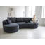 Ensemble de canapé modulaire courbé 2 pièces avec coussins-533453795