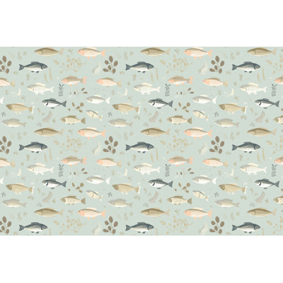Botanical Fish Fish Fleece Blanket