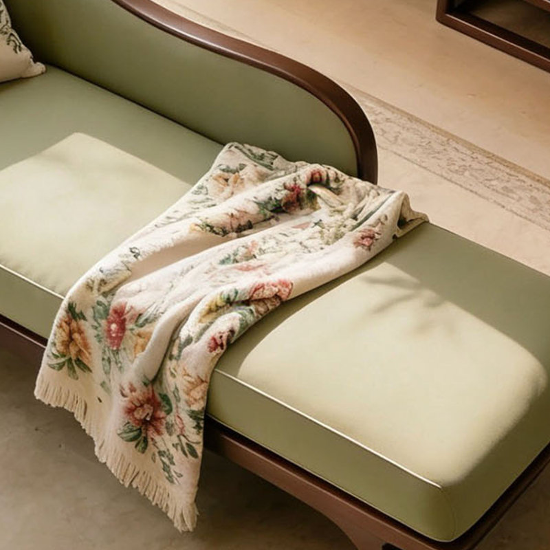 Chaise longue simple en bois massif