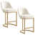 White Linen/Gold Frame